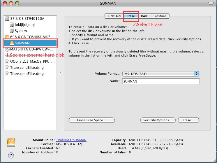 format ssd for mac using usb drive